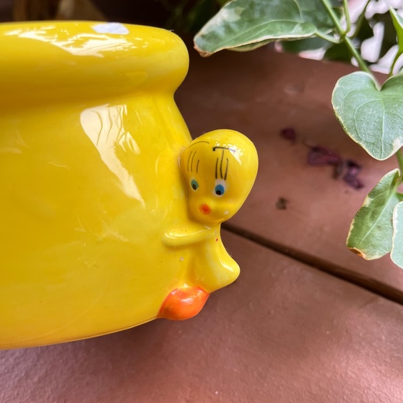 AS IS Warner Bros Looney Tunes Planter Pot Tweety and Sylvester - Picture 4 of 7